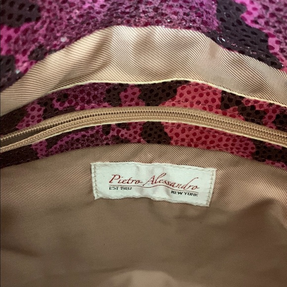 ✨Vintage Pietro Alessandro Pink and Black “snake skin” Handbag✨ - Picture 2 of 11